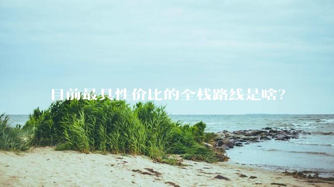目前最具性价比的全栈路线是啥？